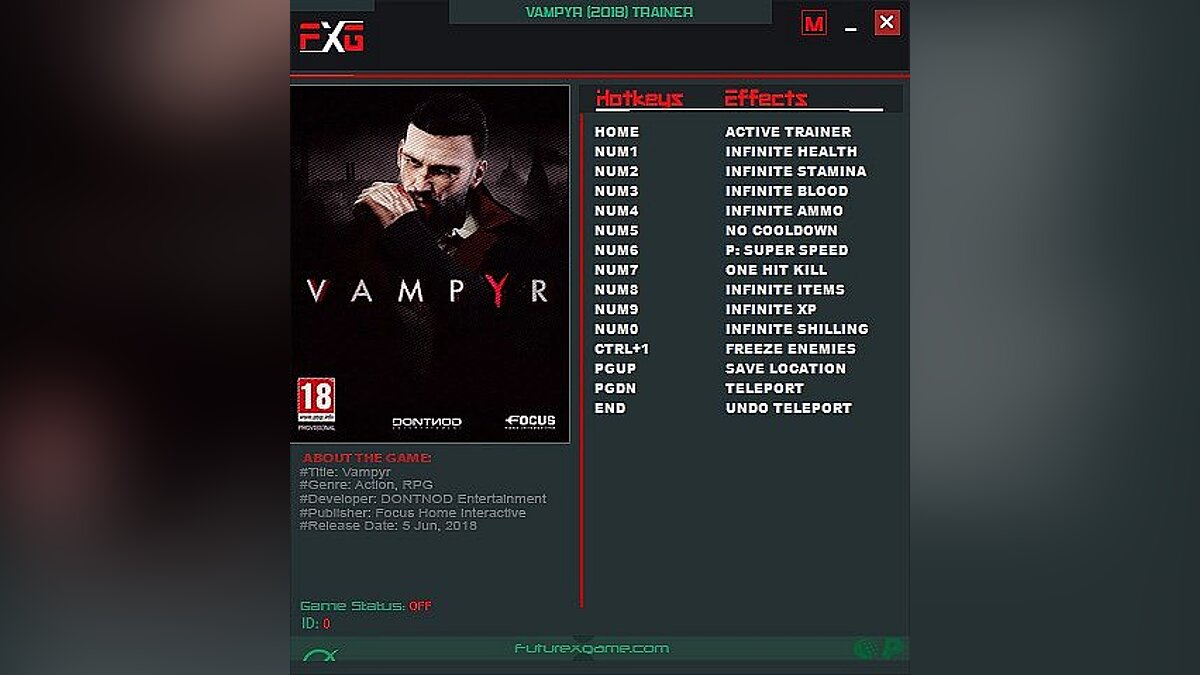 Vampyr — Trainer (+12) [1.0] [FutureX]