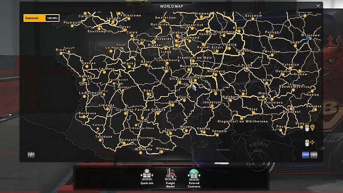 Euro Truck Simulator 2 — Save/SaveGame (nivel 50, todos los garajes, el mapa completo y mucho dinero)