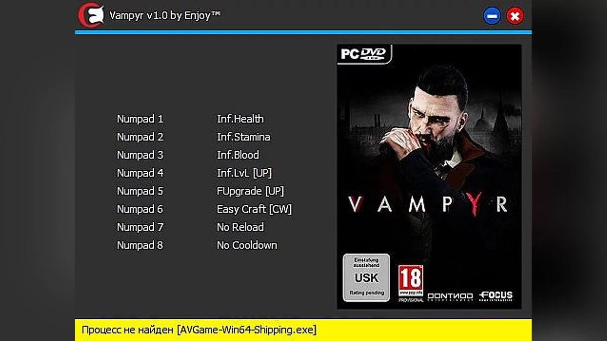 Vampyr — Trainer (+8) [v1.0] [PC | RePack by R.G. Mechanics] [Enjoy]