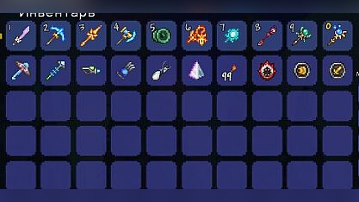 Terraria — Save / SaveGame (Top character, 500 hp + maximum mana)