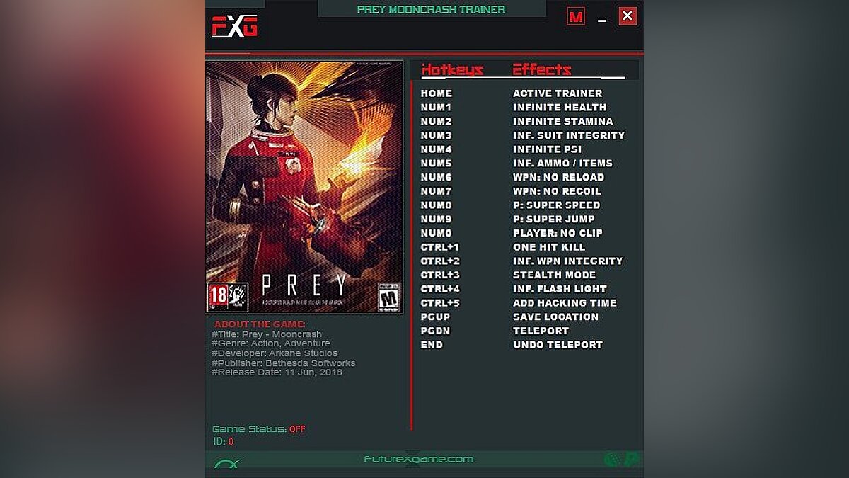 Prey — Trainer (+16) [1.06 - 1.07: Mooncrash] [FutureX]