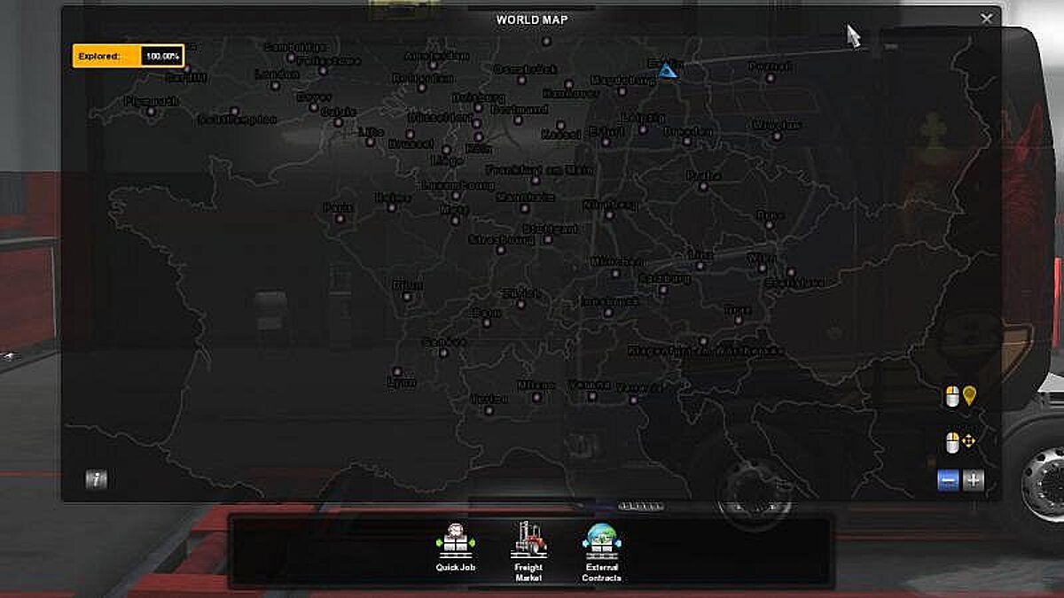 Euro Truck Simulator 2 — Save / SaveGame (Open 100% of the map without DLC)