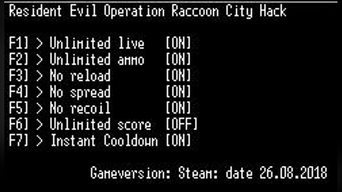 Resident Evil: Operation Raccoon City — Trainer (+7) [Steam] [LIRW / GHL] - Updated: 08/27/2018