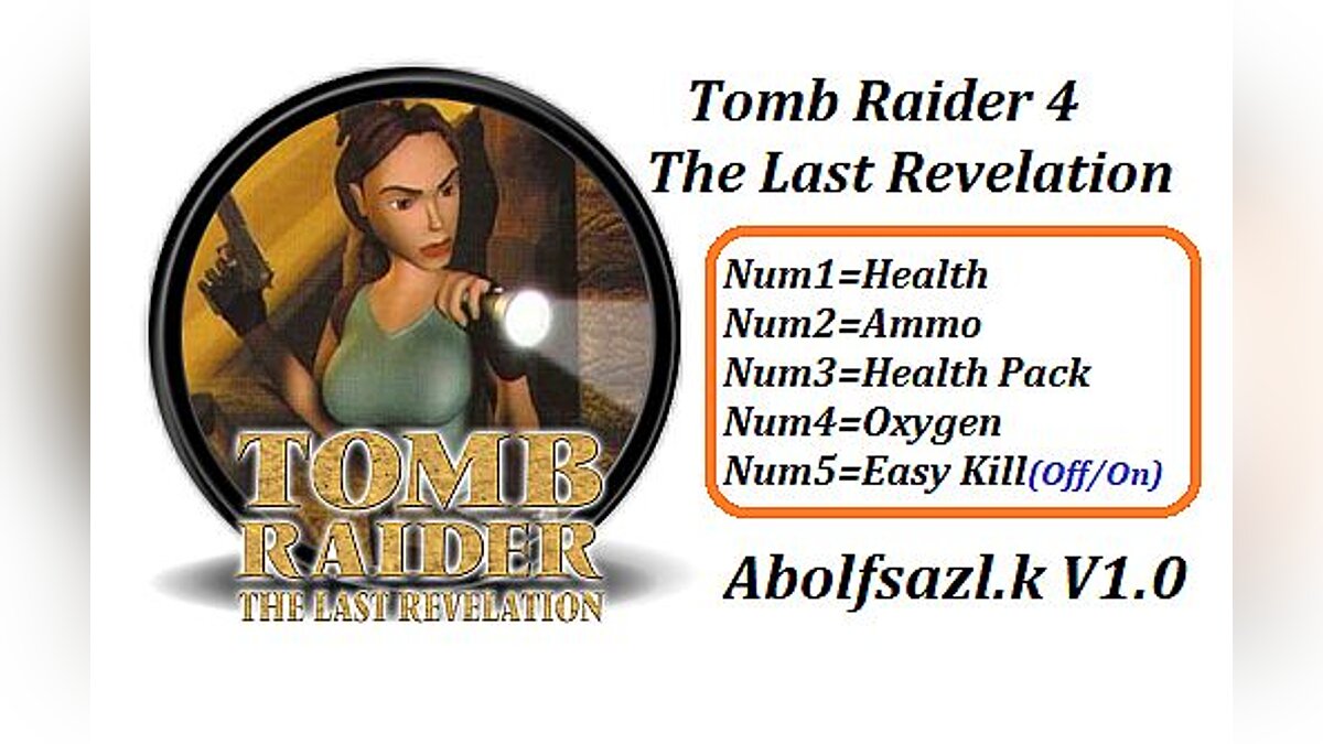 Tomb Raider 4: The Last Revelation — Trainer (+5) [1.0] [Abolfazl.k]