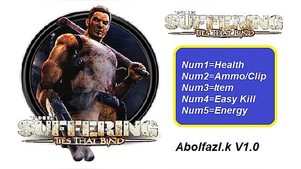 The Suffering: Ties That Bind — Trainer (+5) [1.0] [Ablfazl.k]