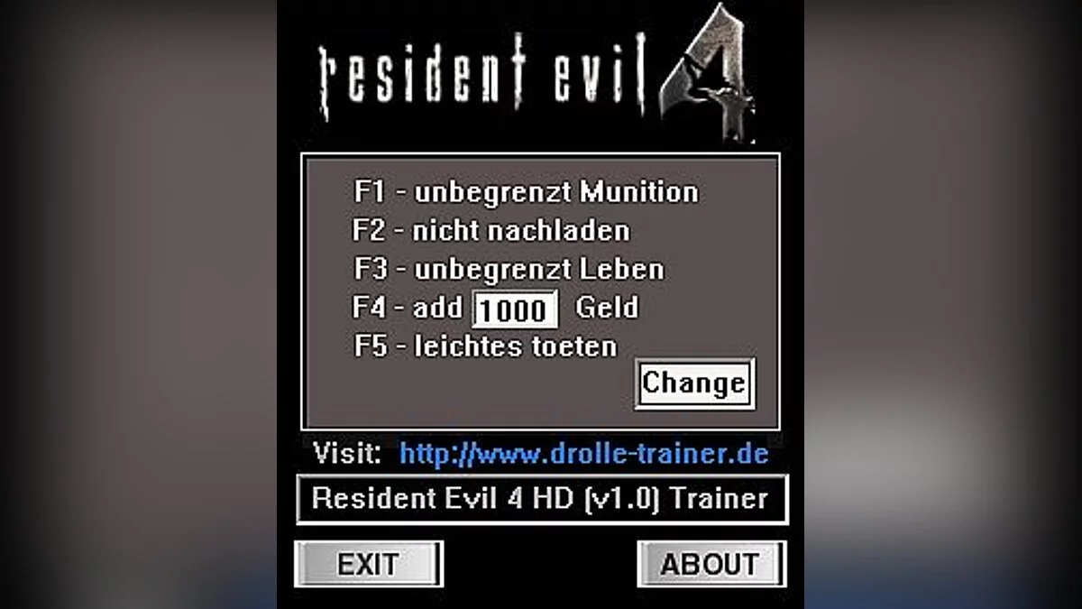 Resident Evil 4 (2005) — Trainer (+5) [1.0] [dR.oLLe]