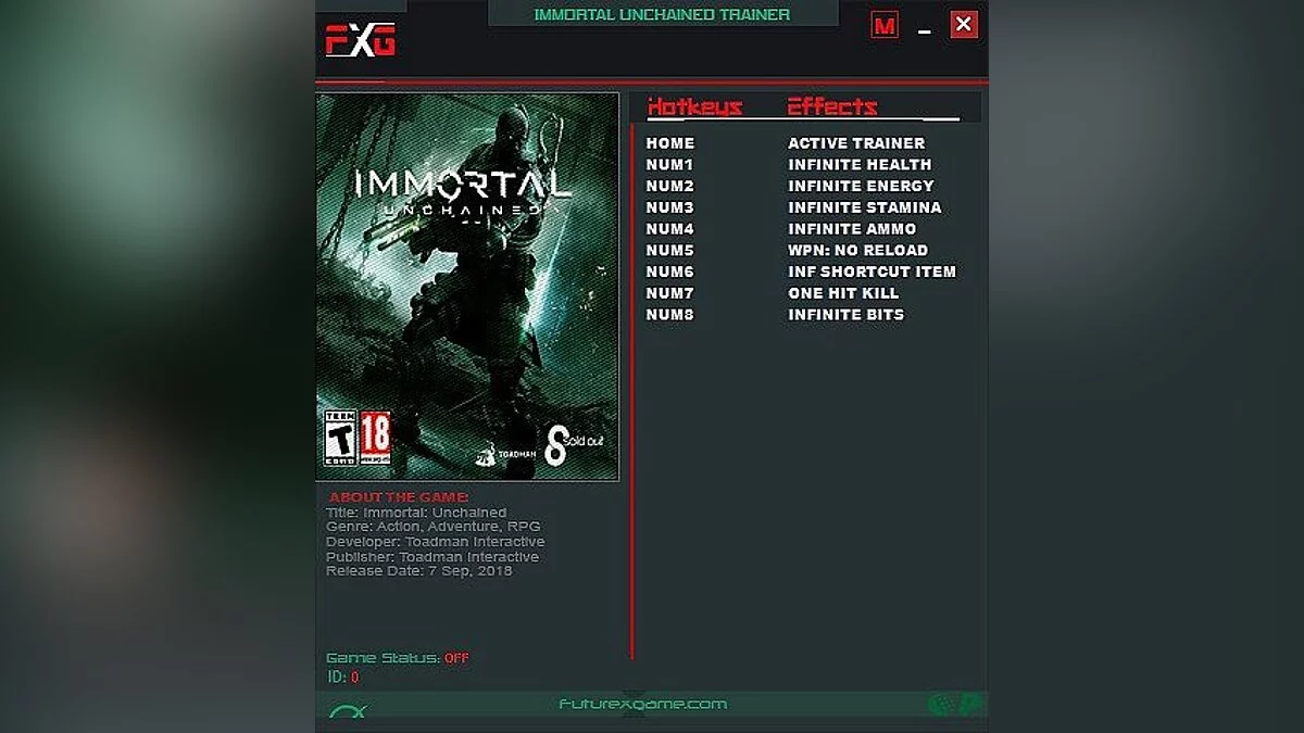 Immortal: Unchained — Трейнер / Trainer (+8) [1.0] [FutureX]