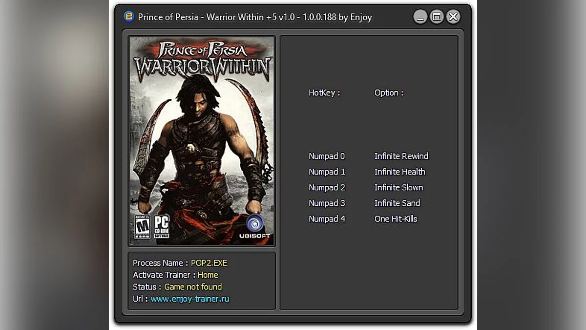 Prince of Persia: Warrior Within — Trainer (+5) [1.0 - 1.0.0.188] [Enjoy]