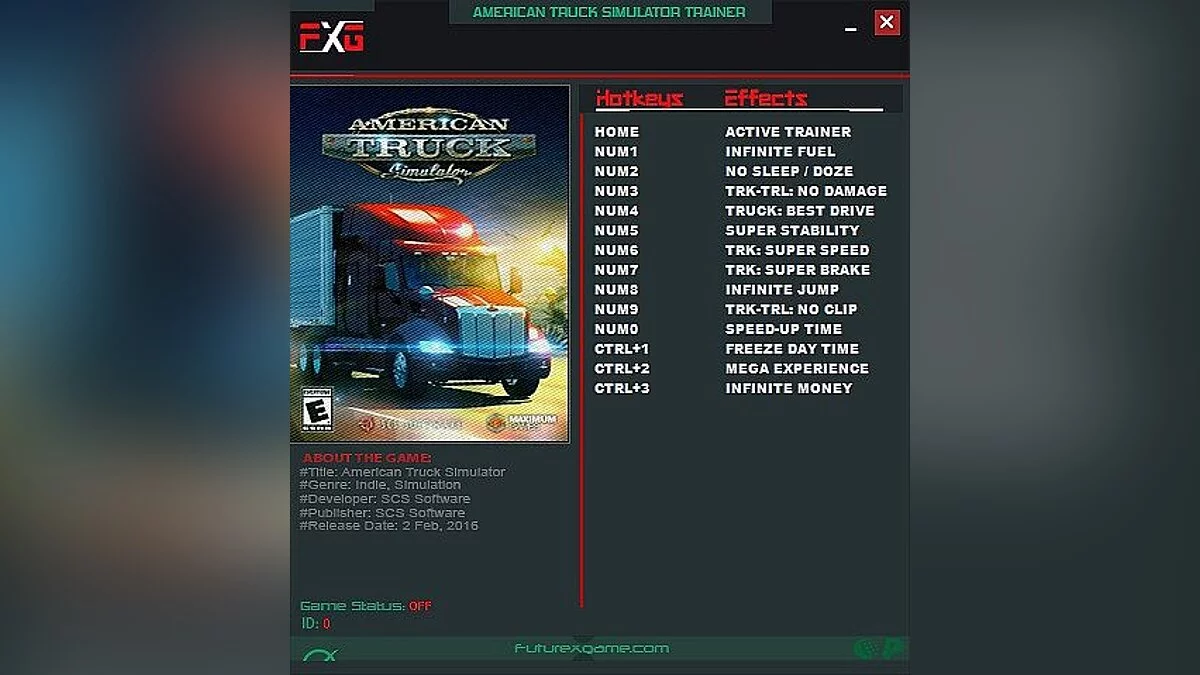 American Truck Simulator — Trainer (+13) [1.32.x.x] [FutureX]