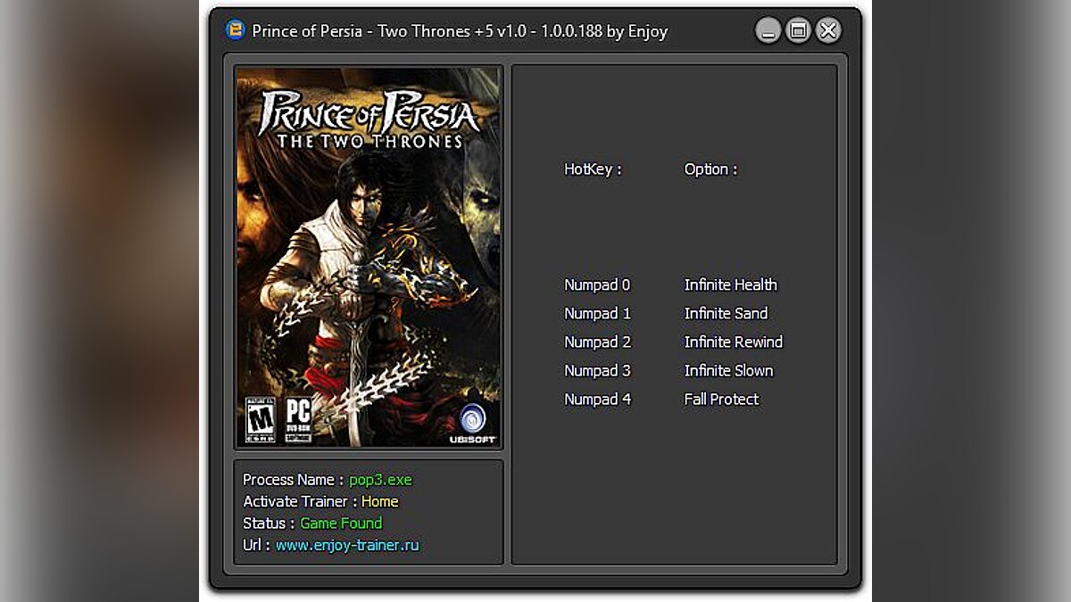 Prince of Persia: The Two Thrones — Trainer (+5) [1.0 -1.0.0.188] [Enjoy]