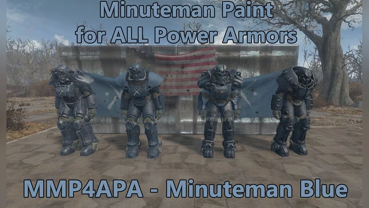 Fallout 4 — Нове забарвлення для силової броні у стилі фракції мінітменів (MMP4APA) [0.965]