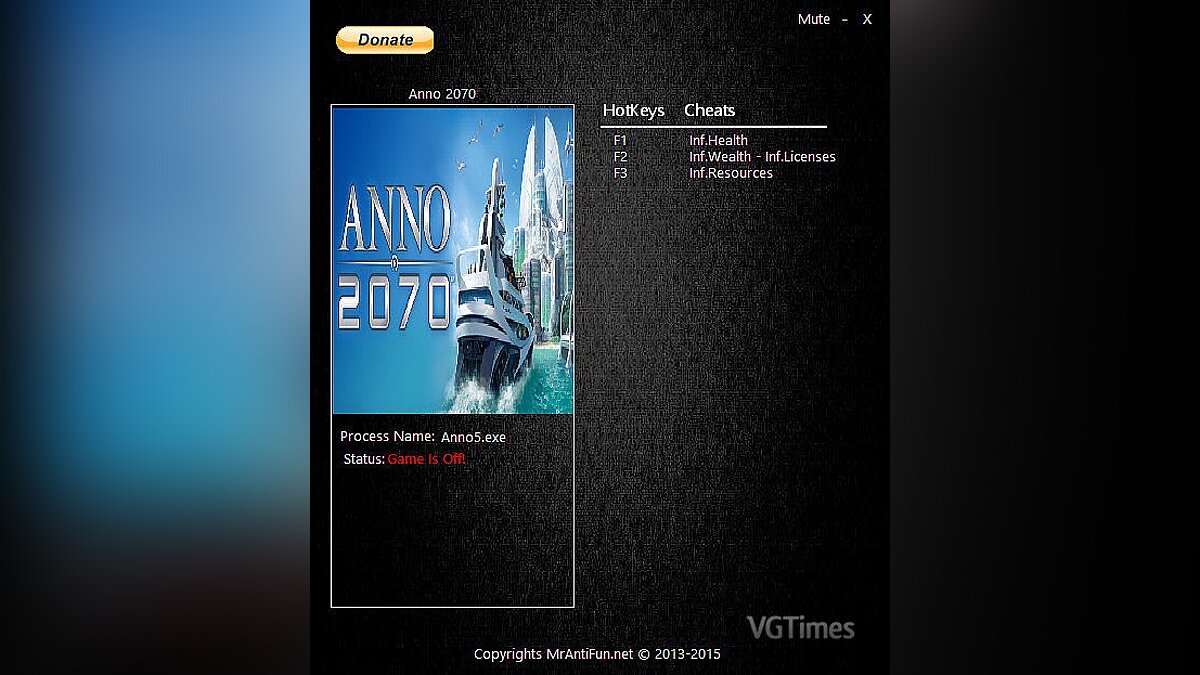 Anno 2070 — Trainer (+4) [2.00.7780: Alternate "B" Version] [MrAntiFun]