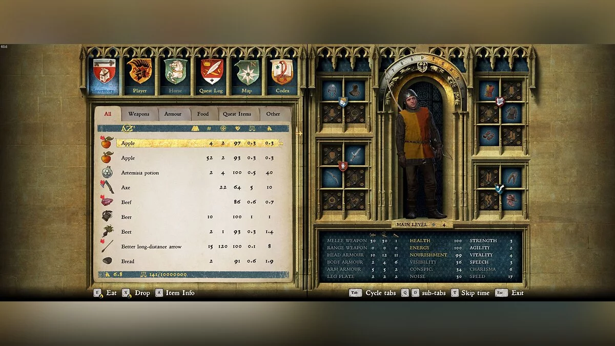 Kingdom Come: Deliverance — Бесконечный вес инвентаря (Unlimited Weight) [0.5]