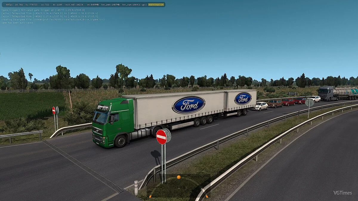 Euro Truck Simulator 2 — Двойные Прицепы в Трафик [1.34]