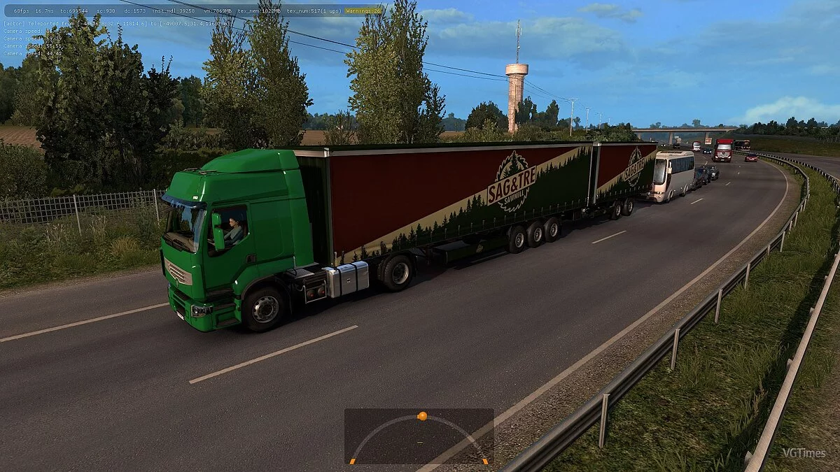 Euro Truck Simulator 2 — Двойные Прицепы в Трафик [1.34]