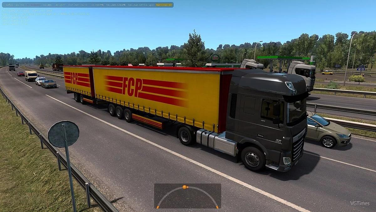 Euro Truck Simulator 2 — Двойные Прицепы в Трафик [1.34]