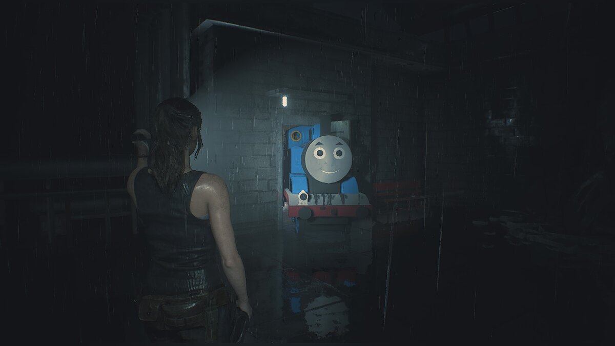 Resident Evil 2 — Thomas the Tank Engine instead of Tyrant