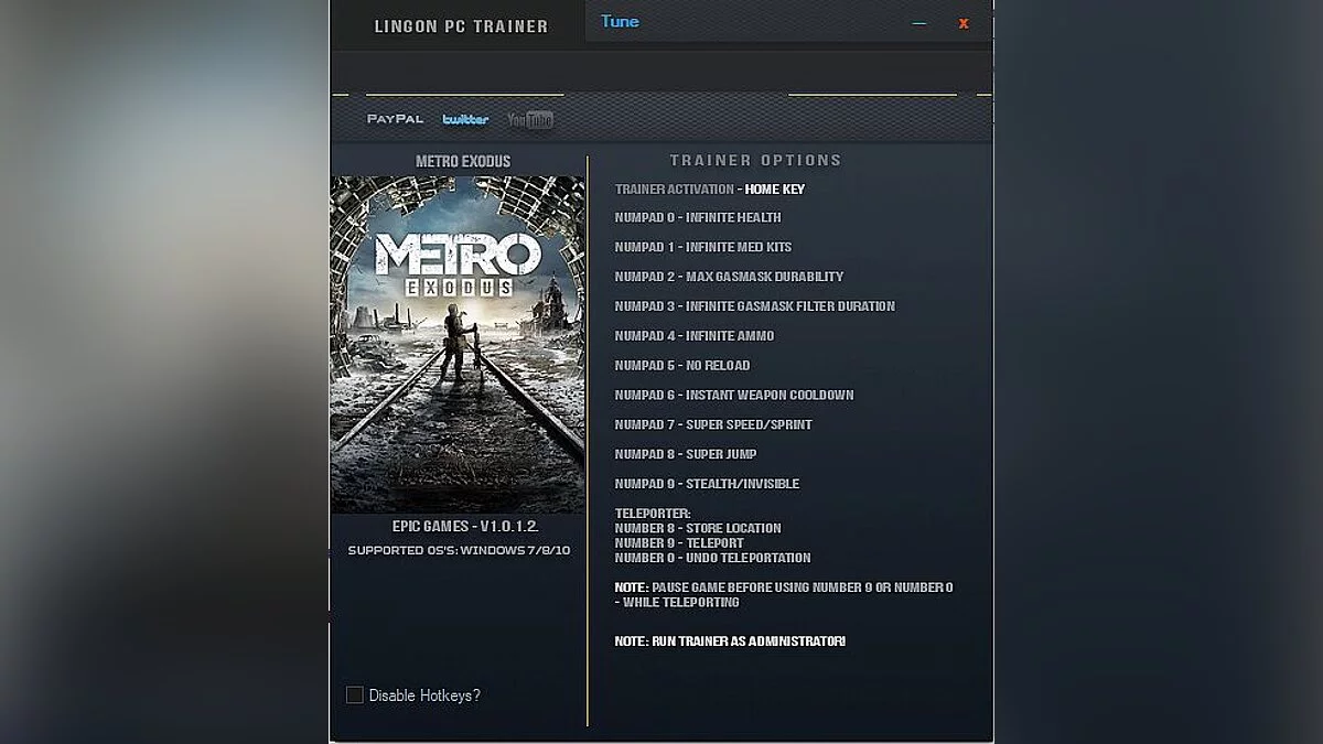 Metro Exodus — Entrenador (+12) [1.0.1.2]