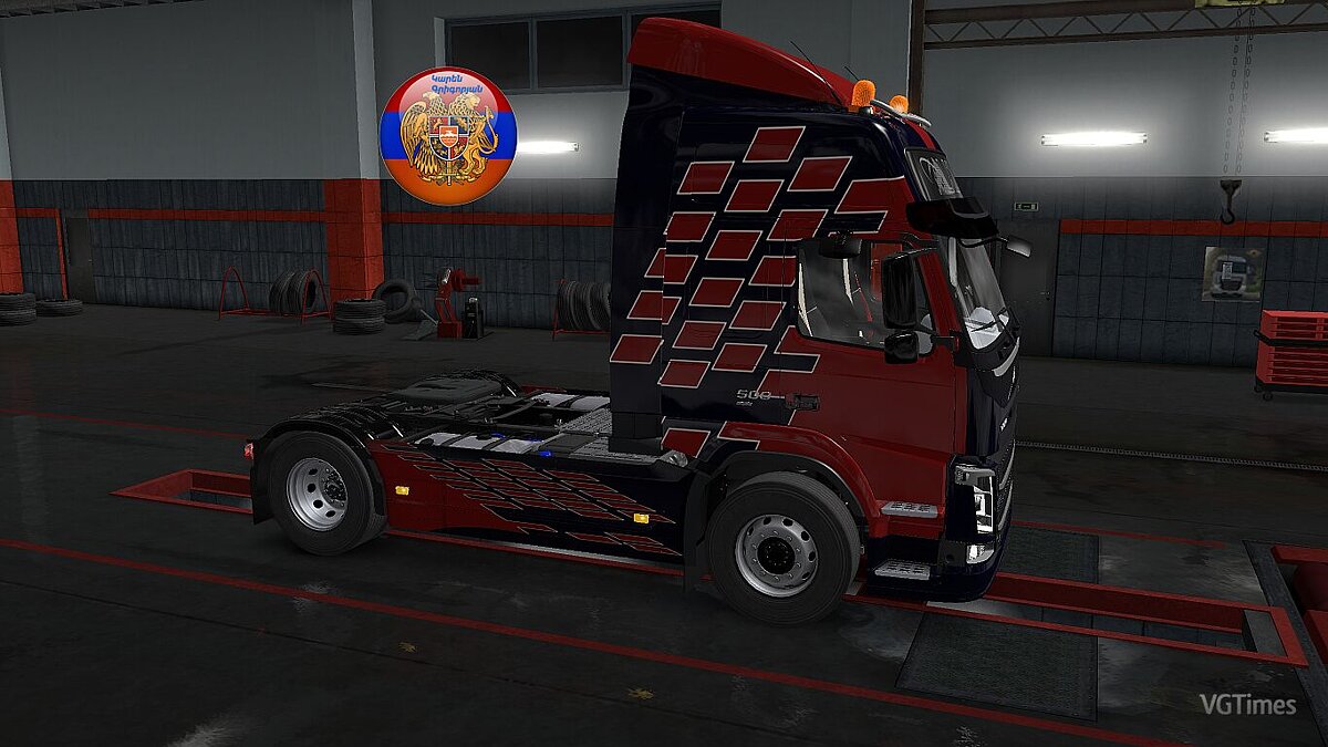 Euro Truck Simulator 2 — Racing skins Volvo FM and Volvo VNL 2018 [1.0]