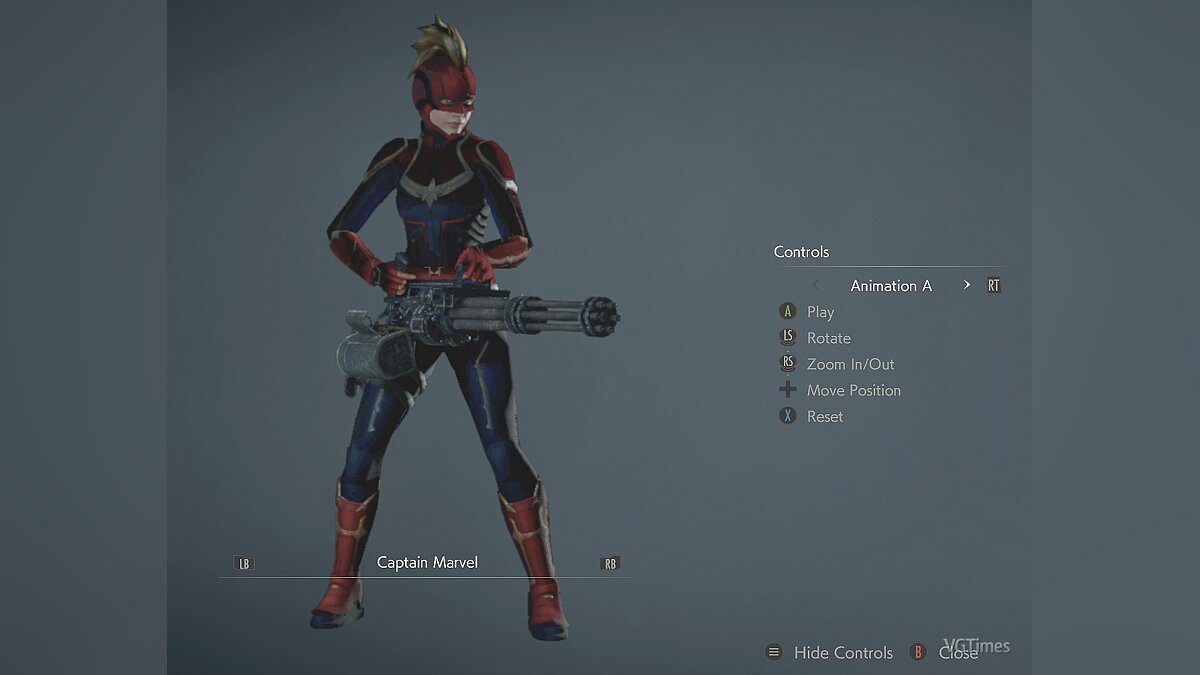 Resident Evil 2 — Claire dressed as Captain Marvel