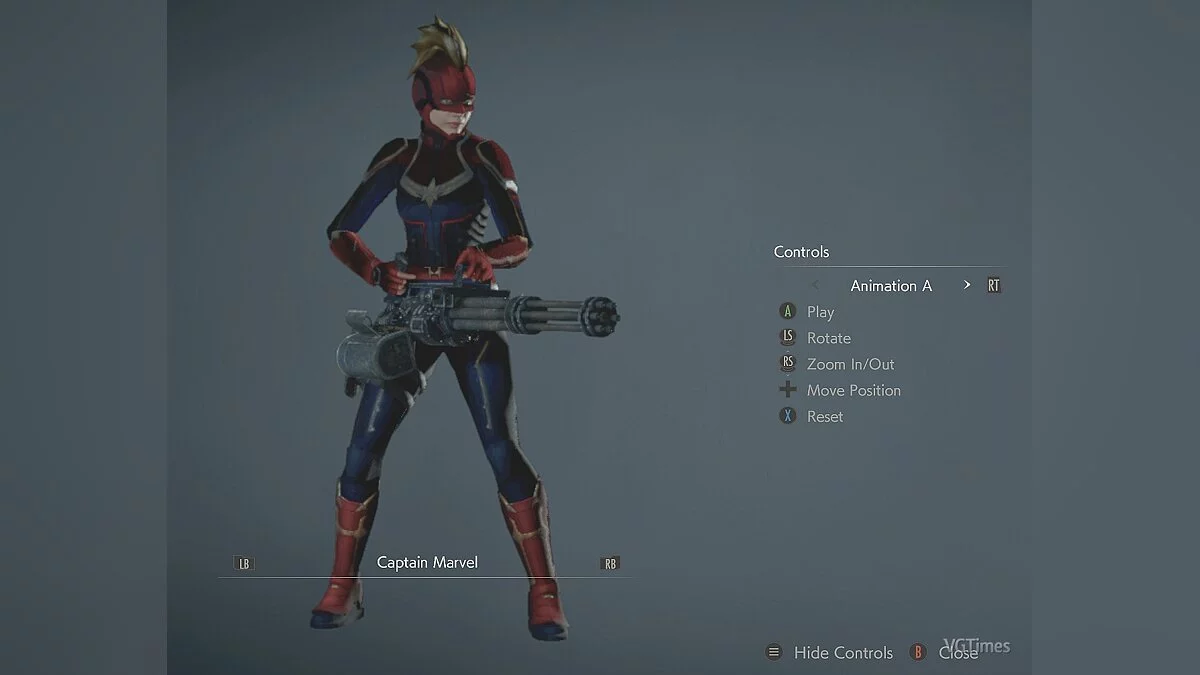 Resident Evil 2 — Claire dressed as Captain Marvel