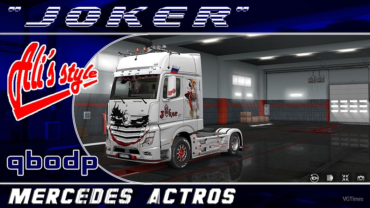 Euro Truck Simulator 2 — Airbrush Joker on Mercedes Actros 2014 v1.0