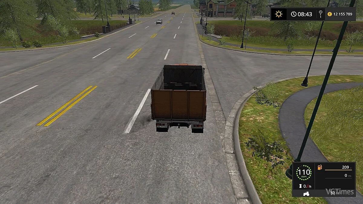 Farming Simulator 17 — Автомобиль КАМАZ-43255 2010 + прицеп [1.0]