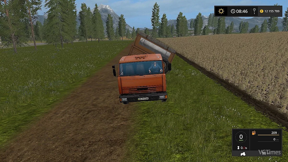 Farming Simulator 17 — Vehicle KAMAZ-43255 2010 + trailer [1.0]