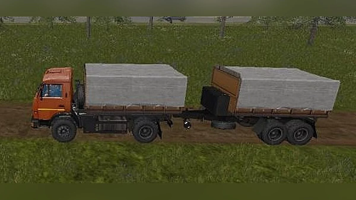 Farming Simulator 17 — Автомобиль КАМАZ-43255 2010 + прицеп [1.0]