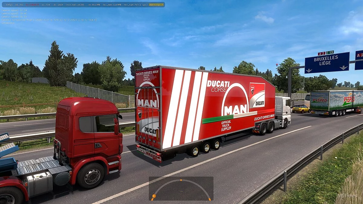 Euro Truck Simulator 2 — Двухэтажные трейлеры в трафик для 1.34.x [1.0]