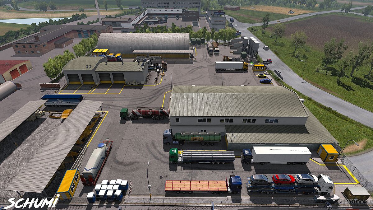 Euro Truck Simulator 2 — Trucks at company bases (Company addon) [1.0] [Schumi] [1.33-1.34]