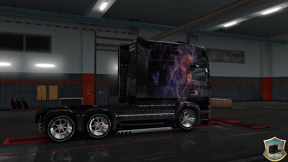 Euro Truck Simulator 2 — La piel "Espacio" para Scania RS Longline