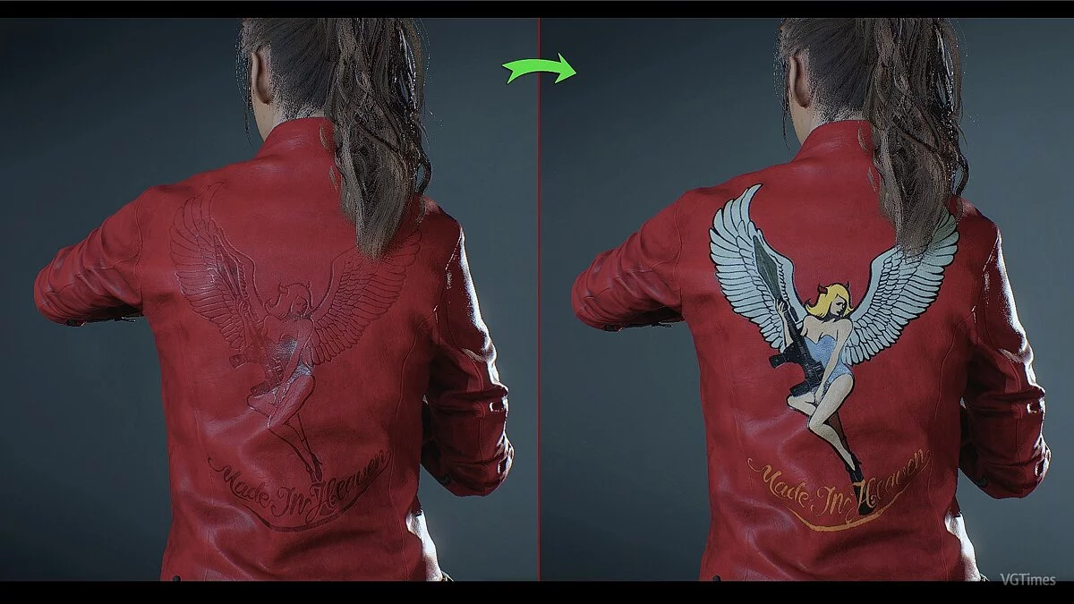 Resident Evil 2 — Improved picture on Claire's jacket [1.0]