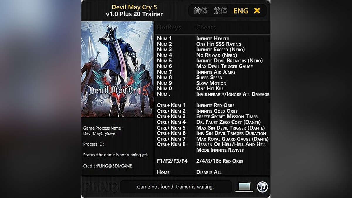 Devil May Cry 5 — Trainer (+20) [1.0]