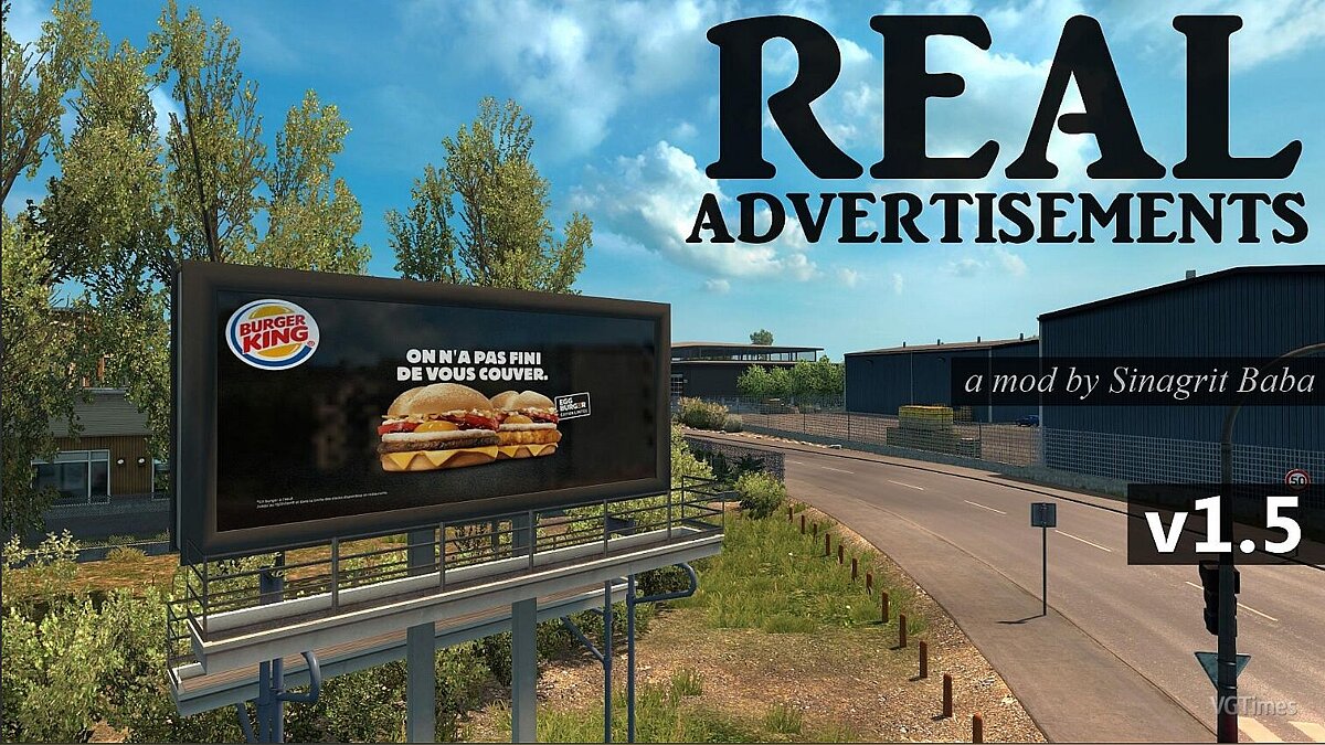 Euro Truck Simulator 2 — Real advertising on stands [1.5] (v1.31.x - 1.34.x)