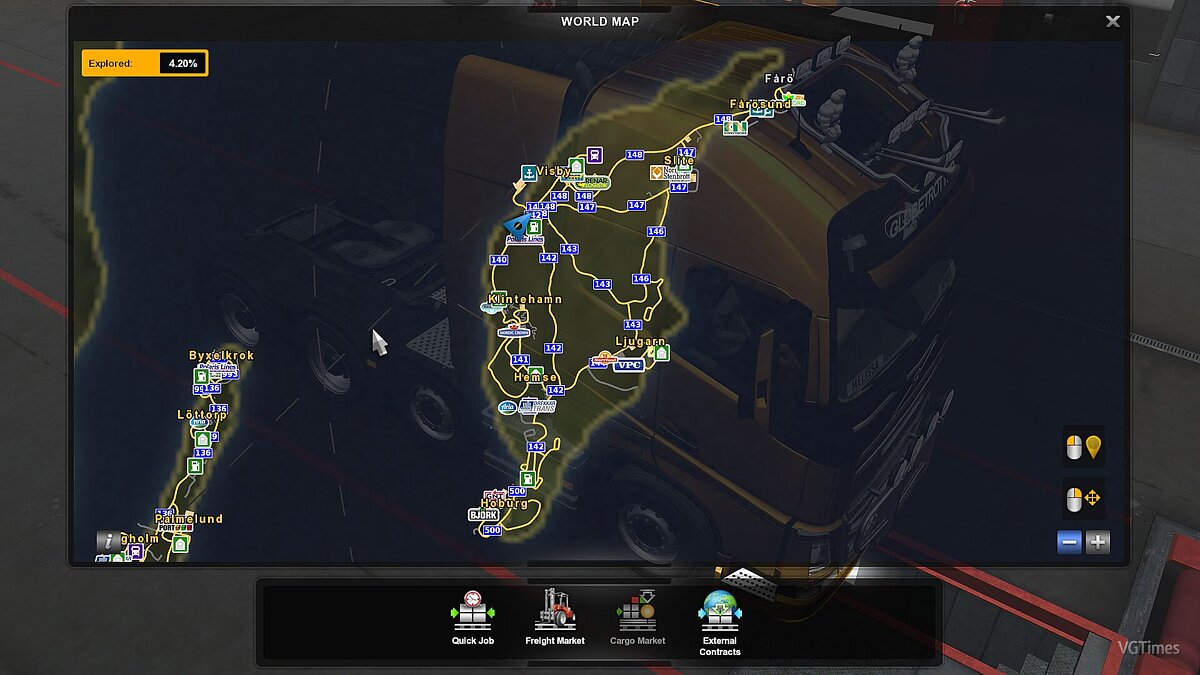 Euro Truck Simulator 2 — Map of the Swedish islands Gotland and land v1.02 ETS2 1.34.x"