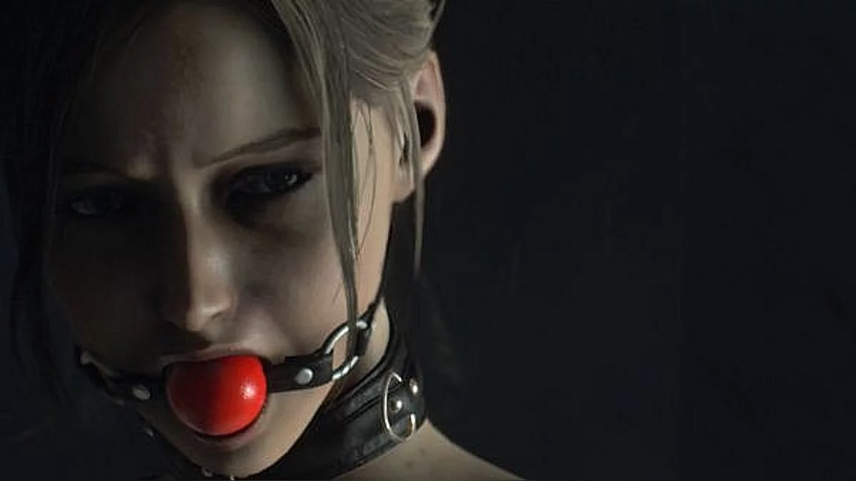 Resident Evil 2 — Disfraz BDSM de Claire sin mordaza