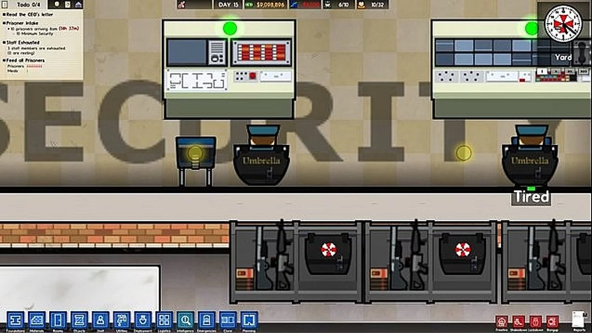 Prison Architect — В'язниця у стилі Umbrella Cororation (Umbrella Corporation Mod) [1.0]