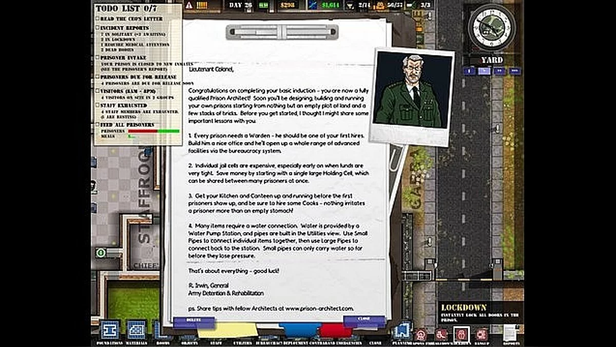 Prison Architect — Новая военная форма для тюремного персонала (The Last Castle - Military Prison) [1.0]