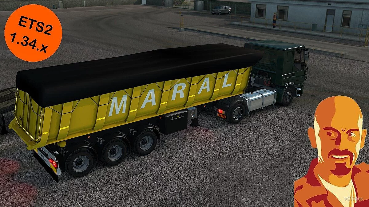 Euro Truck Simulator 2 — Причіп самоскид MARAL Reworked [1.34.x]