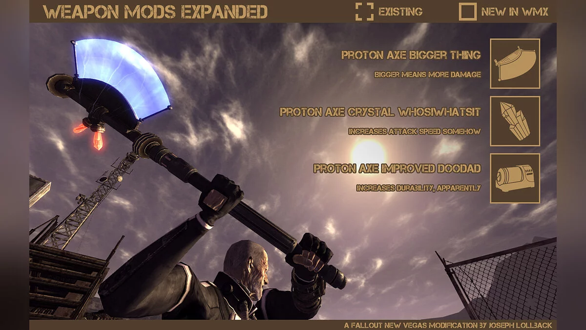 Fallout: New Vegas — Розширена модифікація зброї (Weapon Mods Expanded – WMX) [1.1.4]