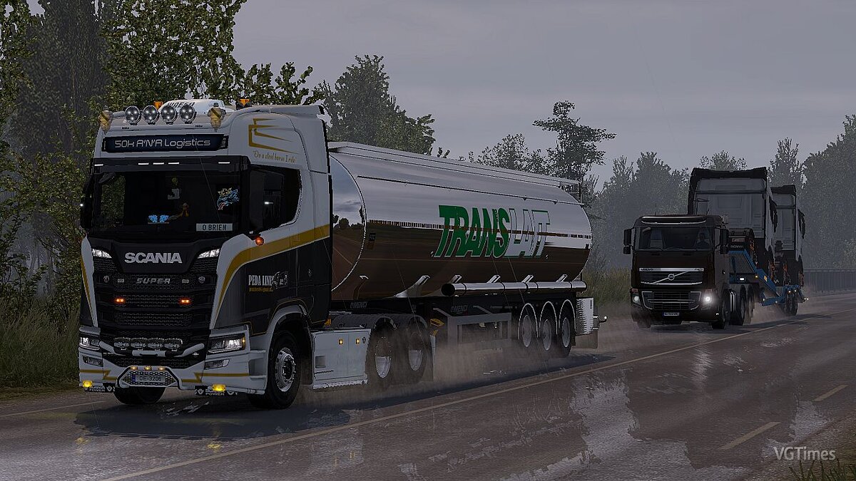 Euro Truck Simulator 2 — Heavy Rain Mod – realistic rain