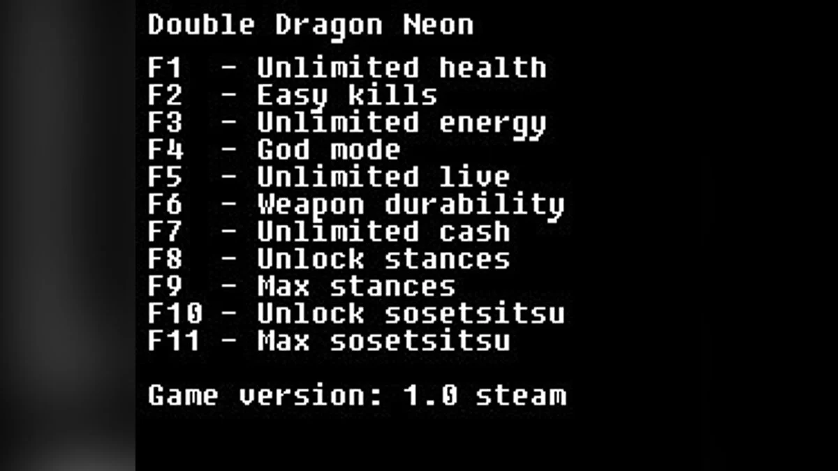 Double Dragon: Neon — Trainer (+11) [steam] [LIRW/GHL]