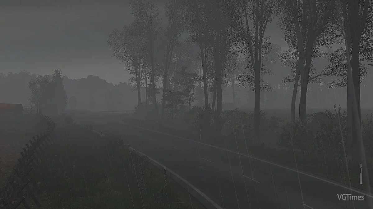 Euro Truck Simulator 2 — Більш реалістичний дощ [2.0] [1.35]