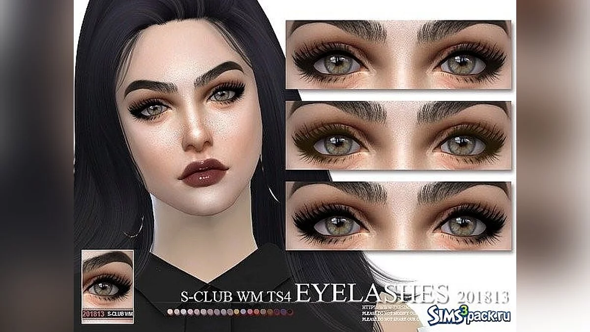 The Sims 4 — Eyelashes in five variations from S-Club [1.0]