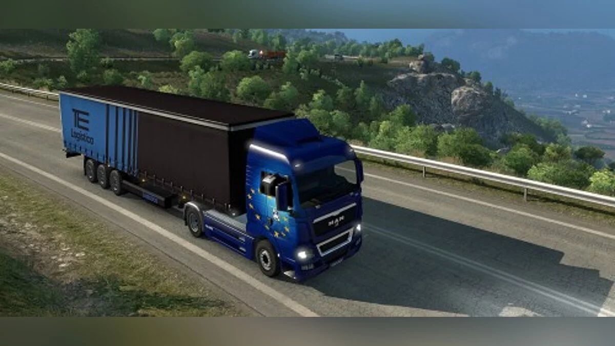 Euro Truck Simulator 2 — Автомобиль Daf XF Euro 6 с более читаемой приборной панелью [1.0]