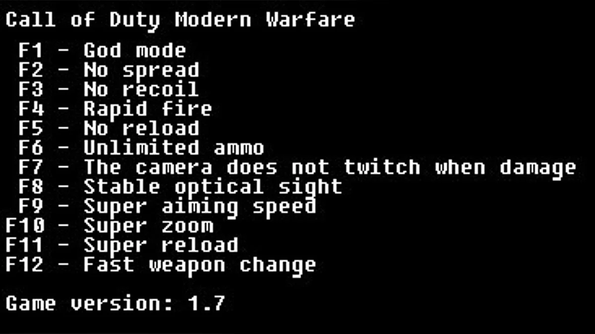 Call of Duty 4: Modern Warfare — Trainer (+12) [1.7] [LIRW/GHL]