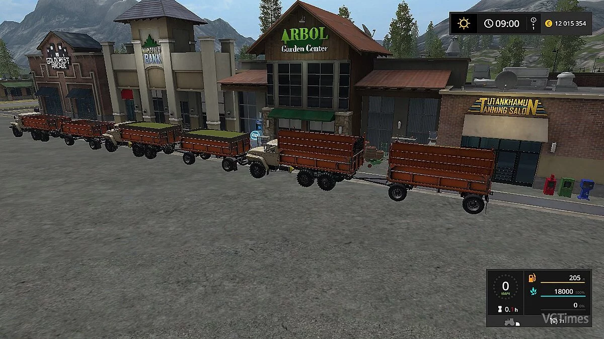 Farming Simulator 17 — Сельхозник УРАЛ + прицеп [1.0]