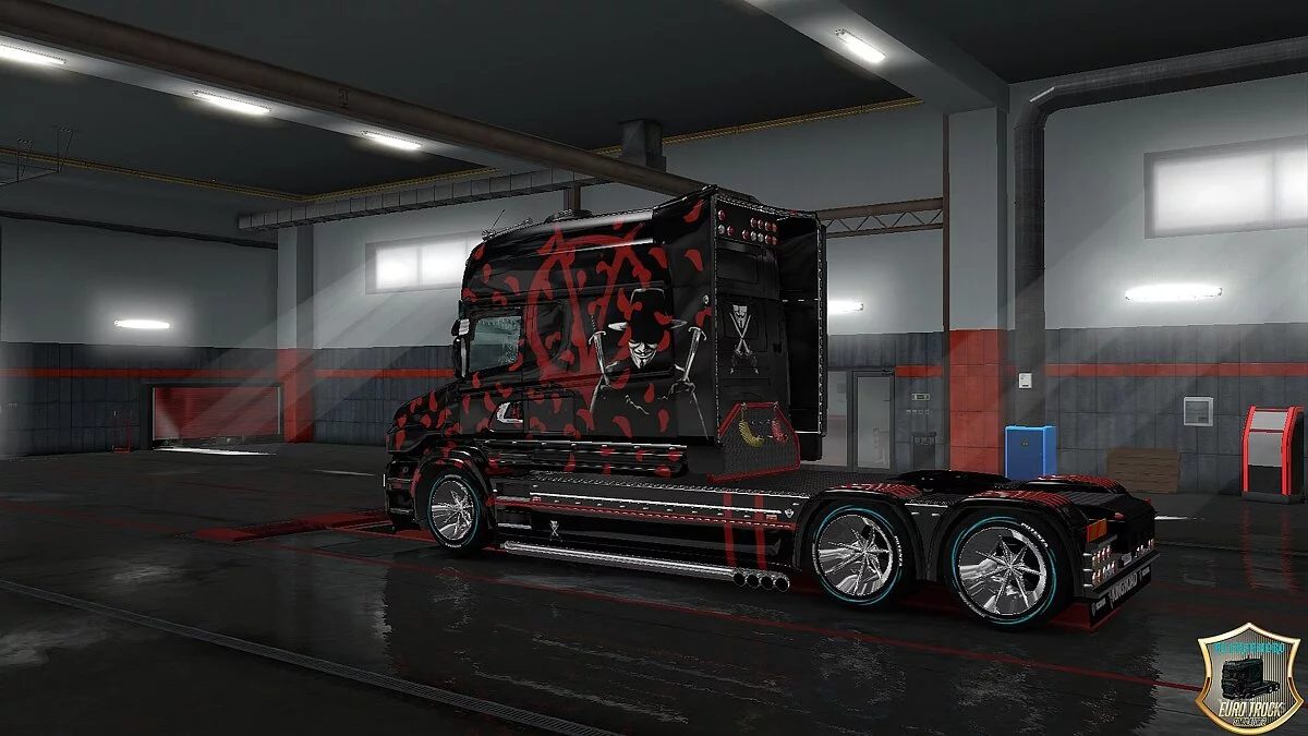 Euro Truck Simulator 2 — Skin "Vendetta" for Scania T Longline [1.0]