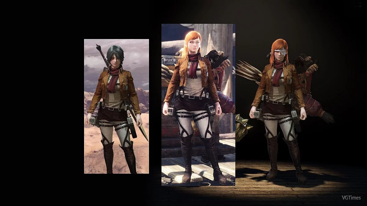 Monster Hunter: World — Mikasa from "Attack on Titan" [1.0]